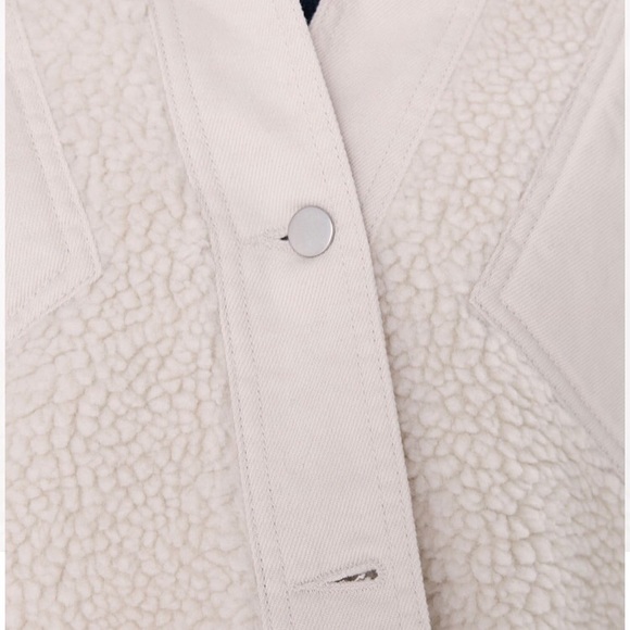 Zara Cream Shearling jacket - Picture 3 of 5